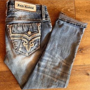 Rock Revival Abrienda cropped jeans. Size 26